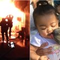 Per plauką nuo nelaimės: moterį su kūdikiu nuo gaisro išgelbėjo pitbulė