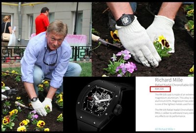 D. Peskovo laikrodžiai, navalny.com nuotr.