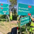 Lenkijoje keičiami į Kaliningradą vedantys kelio ženklai