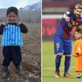 Pasaulyje išgarsėjęs afganų mažylis pagaliau sutiko savo herojų L. Messi