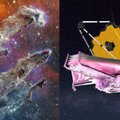 Jameso Webbo kosminis teleskopas pateikė kvapą gniaužiančią staigmeną – tai detaliausias iki šiol užfiksuotas ikoniškųjų Kūrinijos stulpų reginys