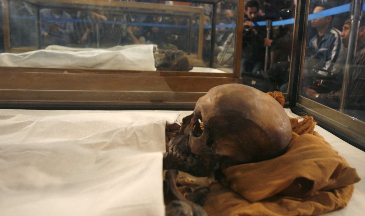 Kairo muziejuje eksponuojamos faraonų giminės mumijos.