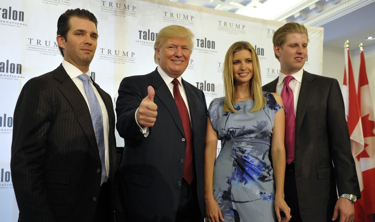 Donaldas Trumpas jaunesnysis, Donaldas Trumpas, Ivanka Trump ir Ericas Trumpas