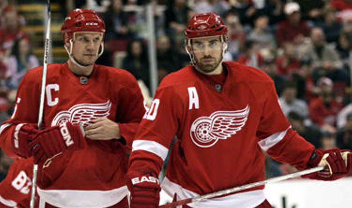 Nicklasas Lidstromas ir Henrikas Zetterbergas ("Red Wings")
