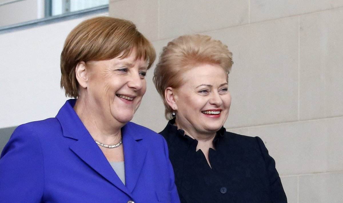 German Chancellor Angela Merkel and Lithuanian President Dalia Grubauskaitė
