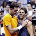 „US Open“ finale kovos Džokovičius ir traumuotą Nadalį eliminavęs Del Potro