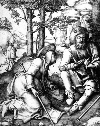 L. van Leydenas. "Besiilsintys piligrimai", apie 1508