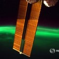 Šiaurės pašvaistės vaizdas iš kosminės stoties