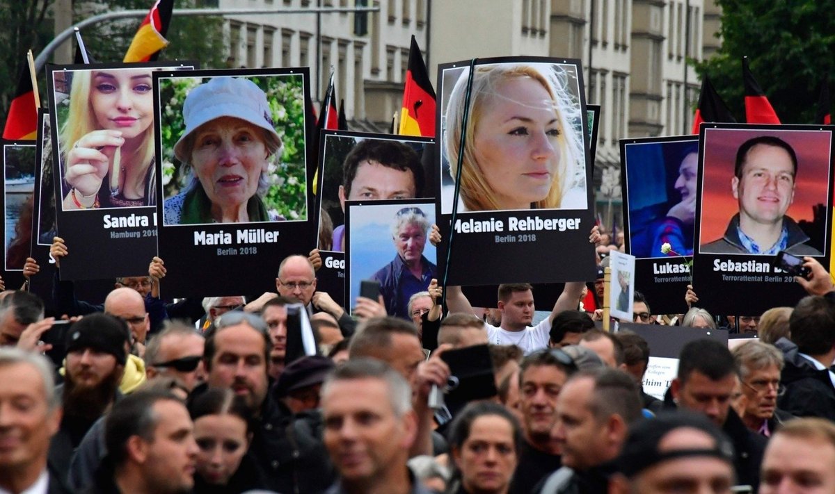 Protestai Chemnice po vokiečio nužudymo
