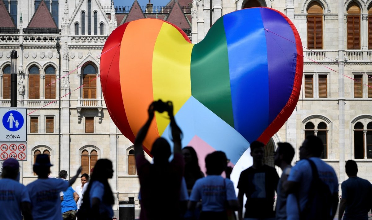 Vengrijos pilietinės grupės protestuoja prieš homofobišką įstatymą