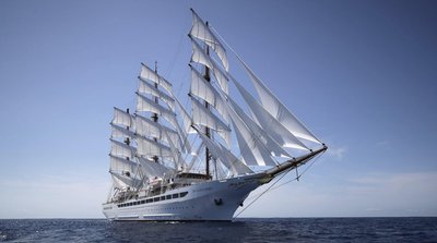 „Sea Cloud Spirit“ yra didžiausias kruizinis burlaivis pasaulyje. Sea Cloud Cruises nuotr.