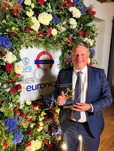 Euronics apdovanojimų akimirka Londone