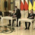 Ukrainos, Lietuvos ir Lenkijos prezidentų komentarai Kijeve