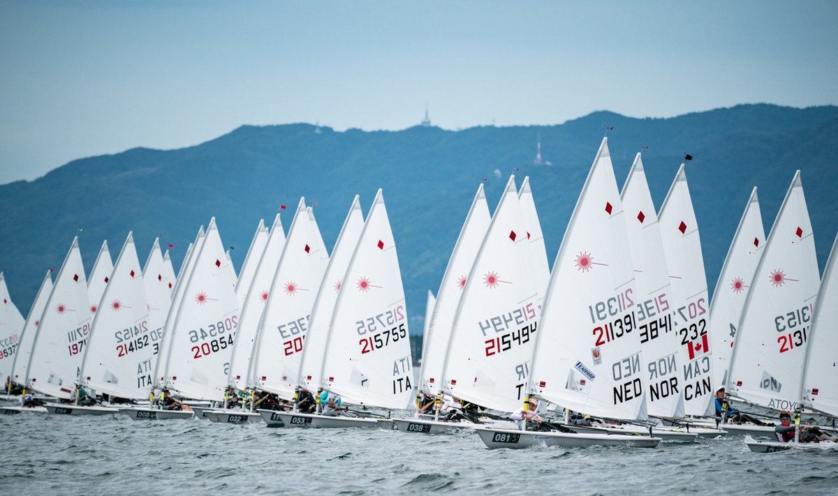 Pasaulio buriavimo čempionatas (Nuotr. Sakaiminato 2019 Laser Radial World Championship © JUNICHI HIRAI / BULKHEAD magazine JAPAN)