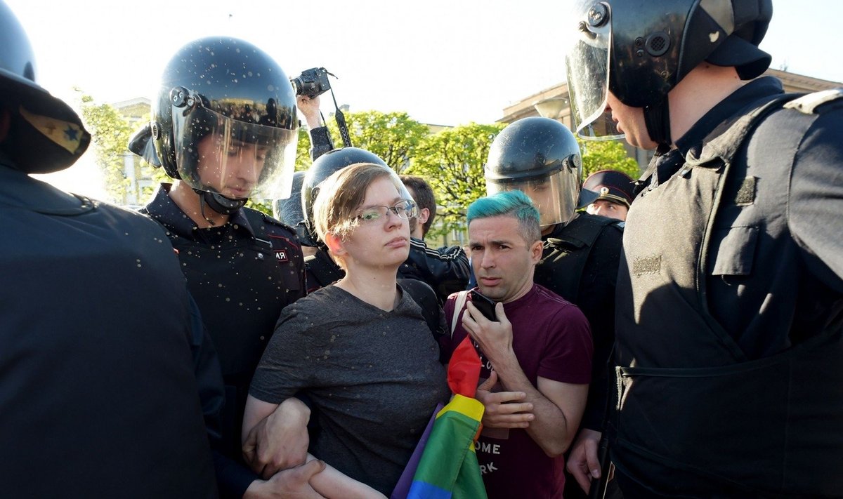  LGBT protestas Rusijoje