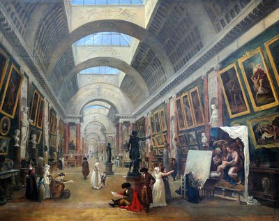 Hubert Robert. Didžiosios Luvro galerijos įrengimo planas. 1796