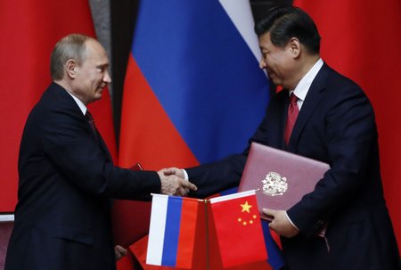 Vladimiras Putinas ir  Xi Jinpingas