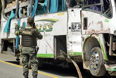 Autobuso avarija Kolumbijoje