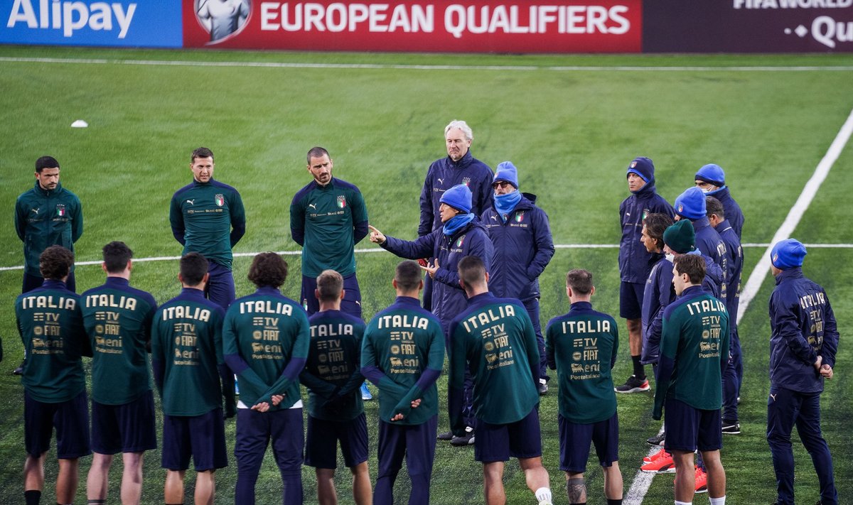 Italijos futbolo rinktinės treniruotė