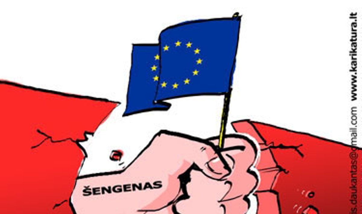 Šengenas, karikatūra