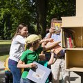 Free Little Library, Bibliotekėlė, offers children's books in Vilnius Bernardinai Garden
