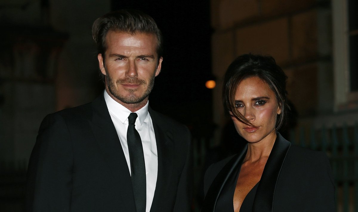 Davidas Beckhamas su žmona Victoria Beckham 