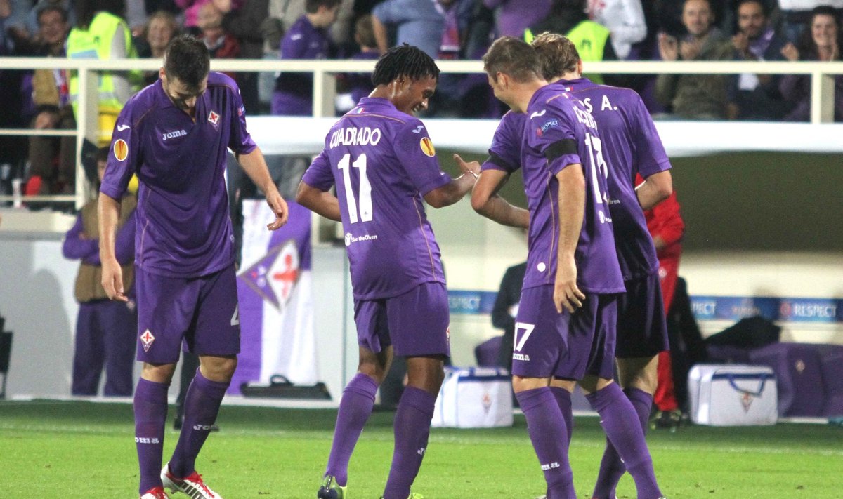 "Fiorentina" ekipa džiaugiasi įvarčiu į Deivido Matulevičiaus atstovaujamo klubo vartus 