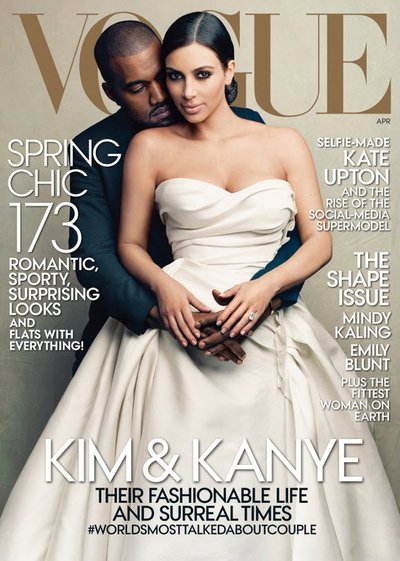 Kanye Westas ir Kim Kardashian ant „Vogue“ viršelio