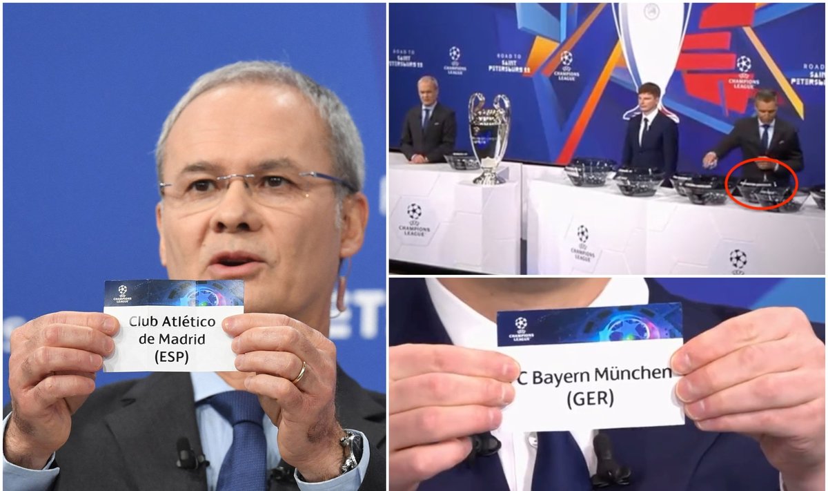 UEFA Čempionų lygos burtus užtemdė grubi klaida