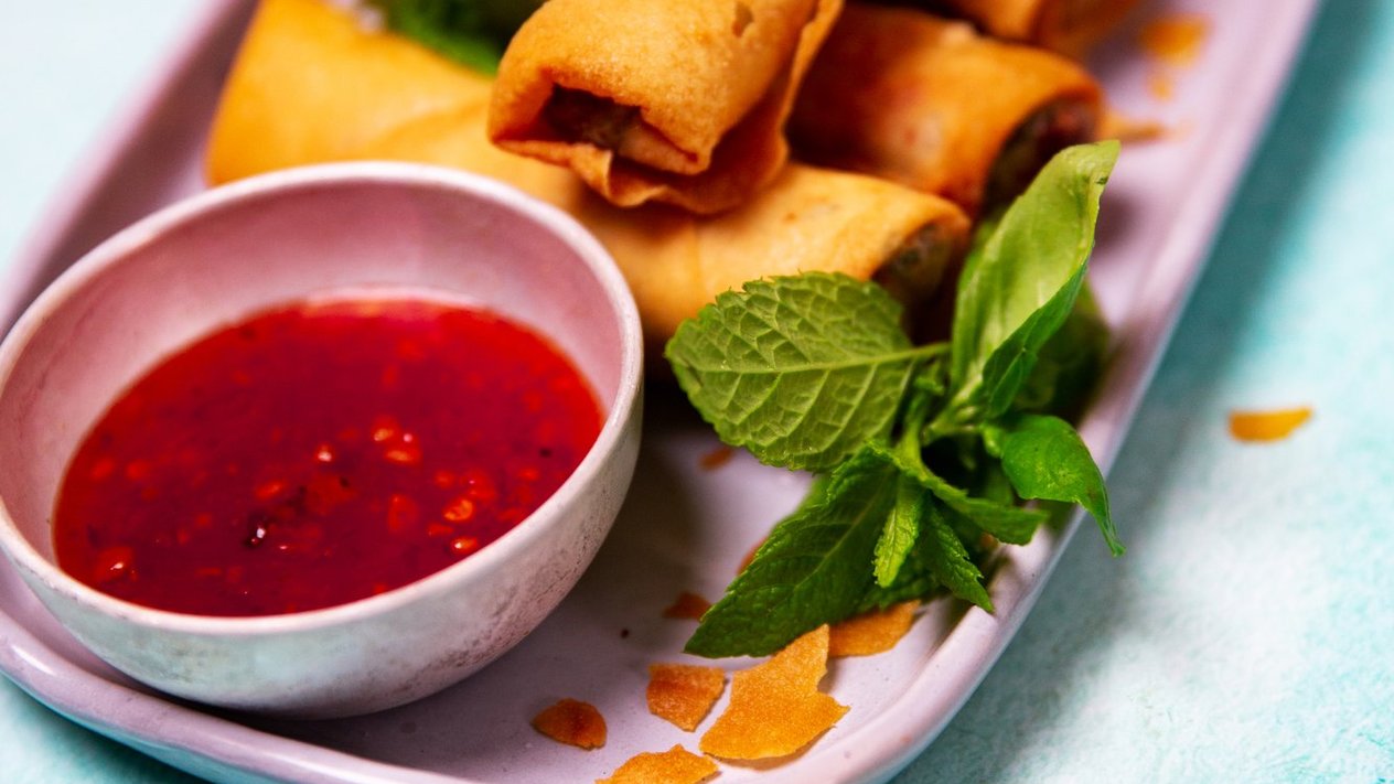 Greitai pagaminami naminiai „spring rolls“