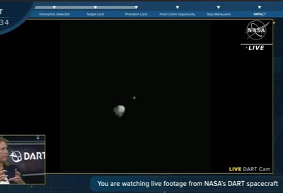 Misijos DART metu į asteroida Dimorphos rėžėsi NASA erdvėlaivis.