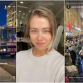 Į gatves išėjusi ir prieš Rusijos karą pasisakiusi garsi influencerė priversta bėgti iš Maskvos: grįžti neketina