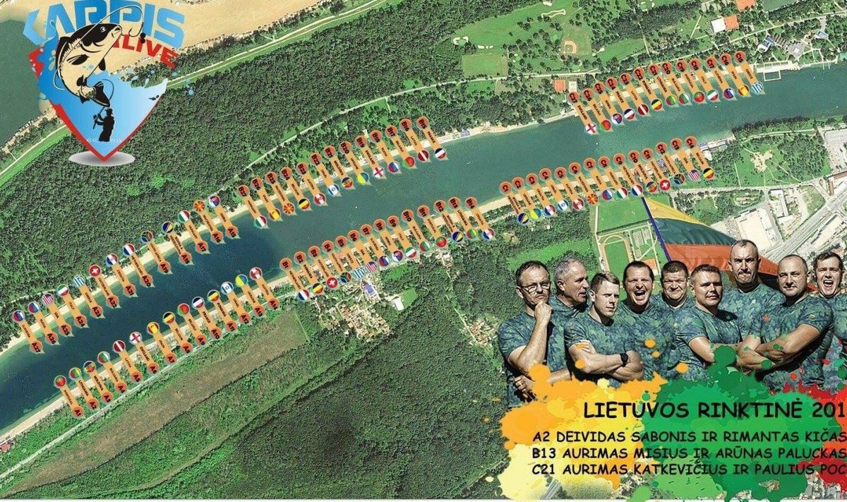 Lietuvos rinktinė Pasaulio karpių gaudymo čempionate