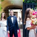 „Stiklių“ kiemelyje – stilingos dizainerės Agnės Deveikytės ir Algirdo Griciaus vestuvės: suknelę nuotaka susimodeliavo pati