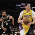 LaVarui tai patiks: sūnaus dvigubas dublis ir „Lakers“ pergalė prieš „Spurs“