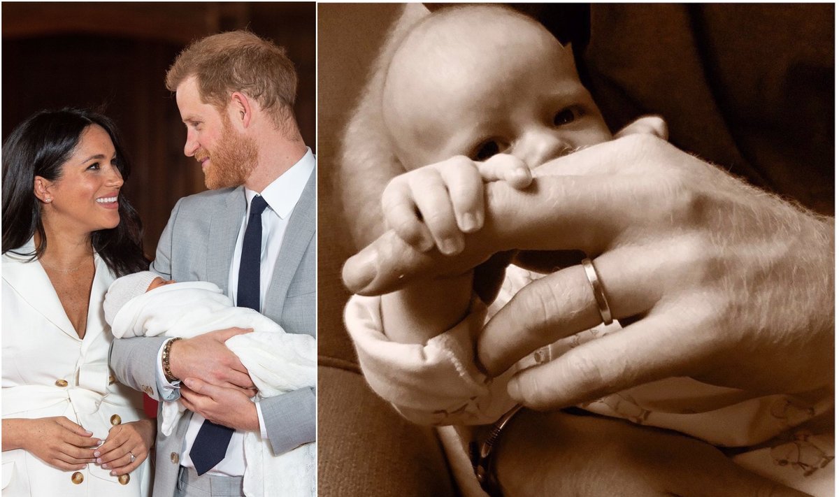 Meghan Markle ir princas Harry su sūnumi Archie