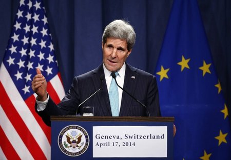 Ženevos derybos. J. Kerry