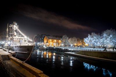 Kalėdiškai pasipuošusi Klaipėda