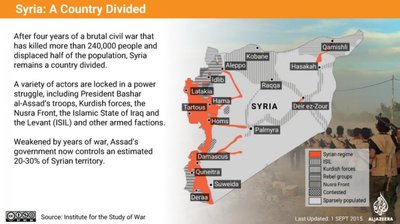 Sirijos konflikto žemėlapis