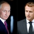 Paviešintas Putino ir Macrono pokalbis Rusijoje sukėlė pasipiktinimą