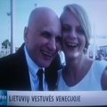 Italijoje susituokė G. Vainauskas ir žurnalistė L. Mickutė: linkim visiems gebėti taip mylėti