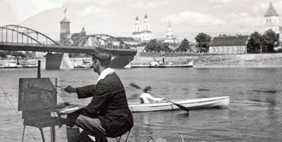 VEIKLA. Jonas Buračas tapo Kauno senamiestį 1937 m. 