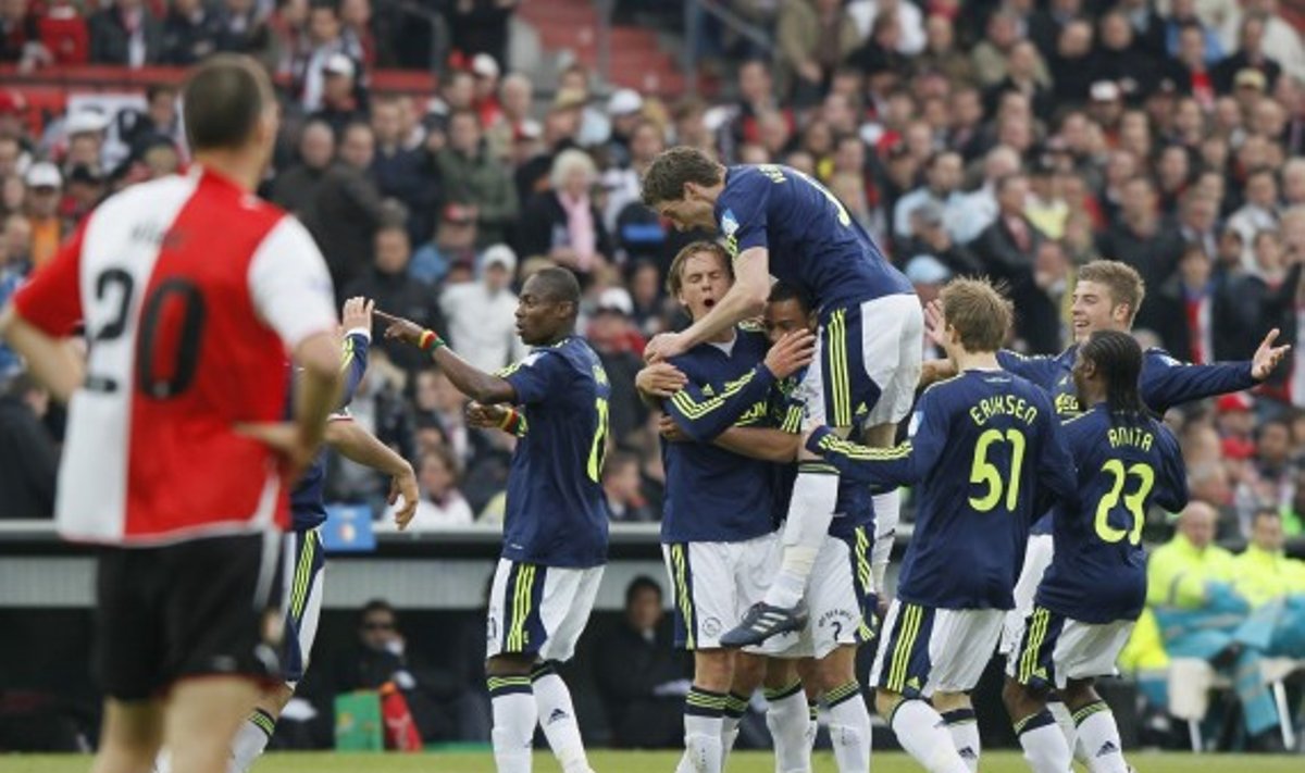 Amsterdam "Ajax" futbolininkai džiaugiasi pergale