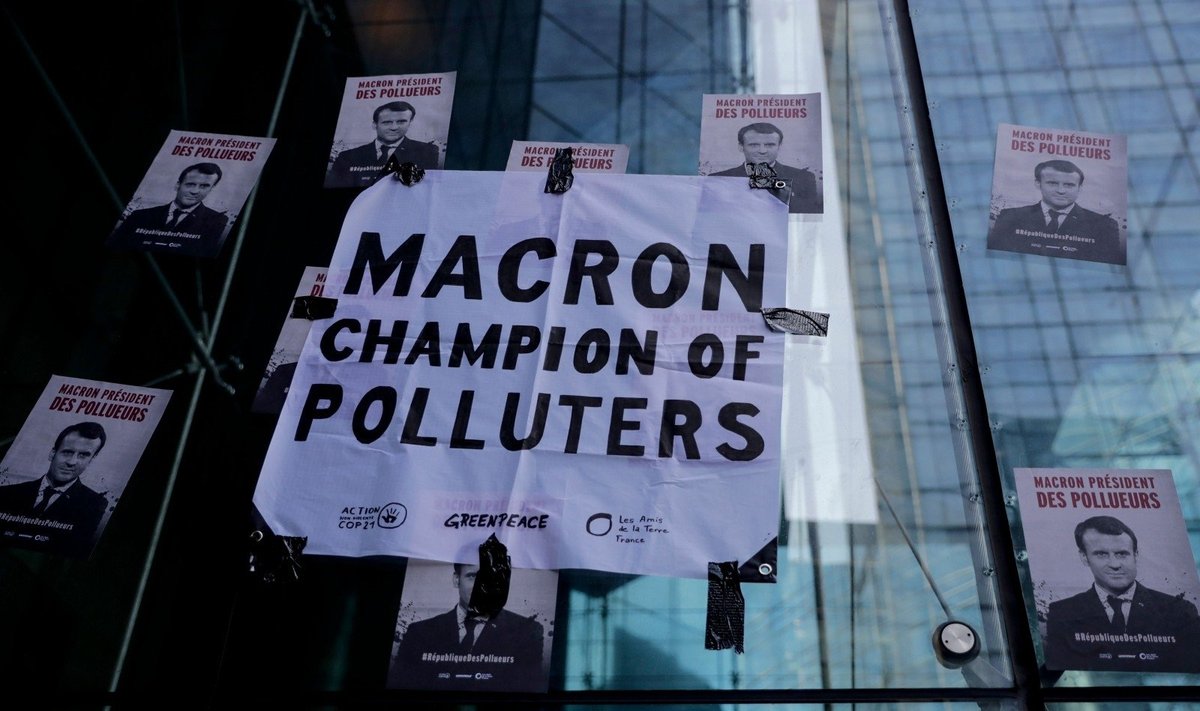 Protestas Paryžiuje prieš klimato kaitą
