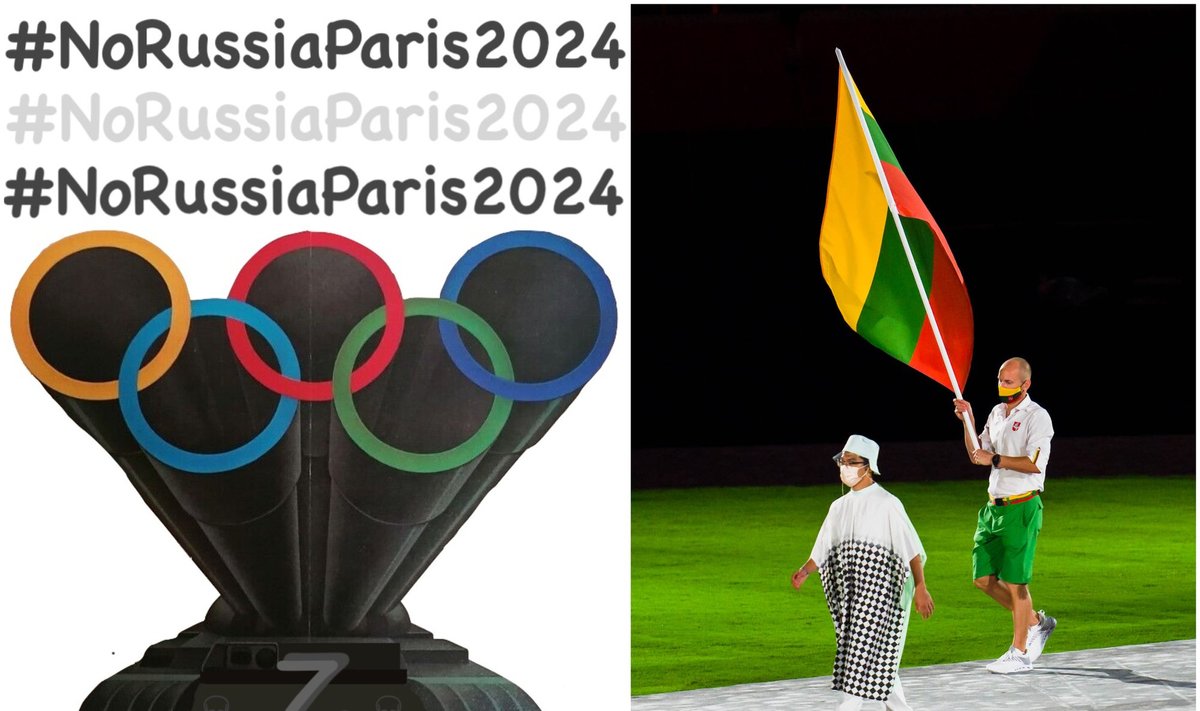 Kurios vėliavos plevėsuos Paryžiaus olimpinių žaidynių atidarymo ceremonijoje? (Foto: Twitter ir Kipras Štreimikis)