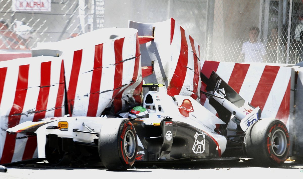 Sergio Perezas po avarijos