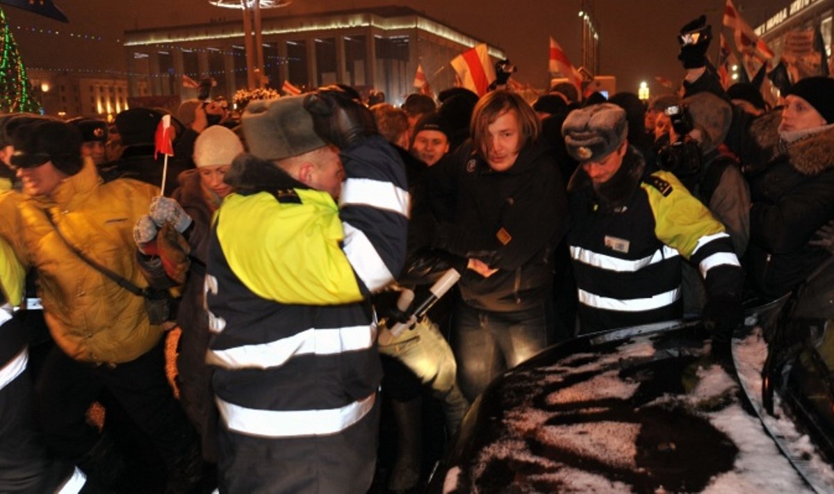 Protestas Minske po prezidento rinkimų 2010