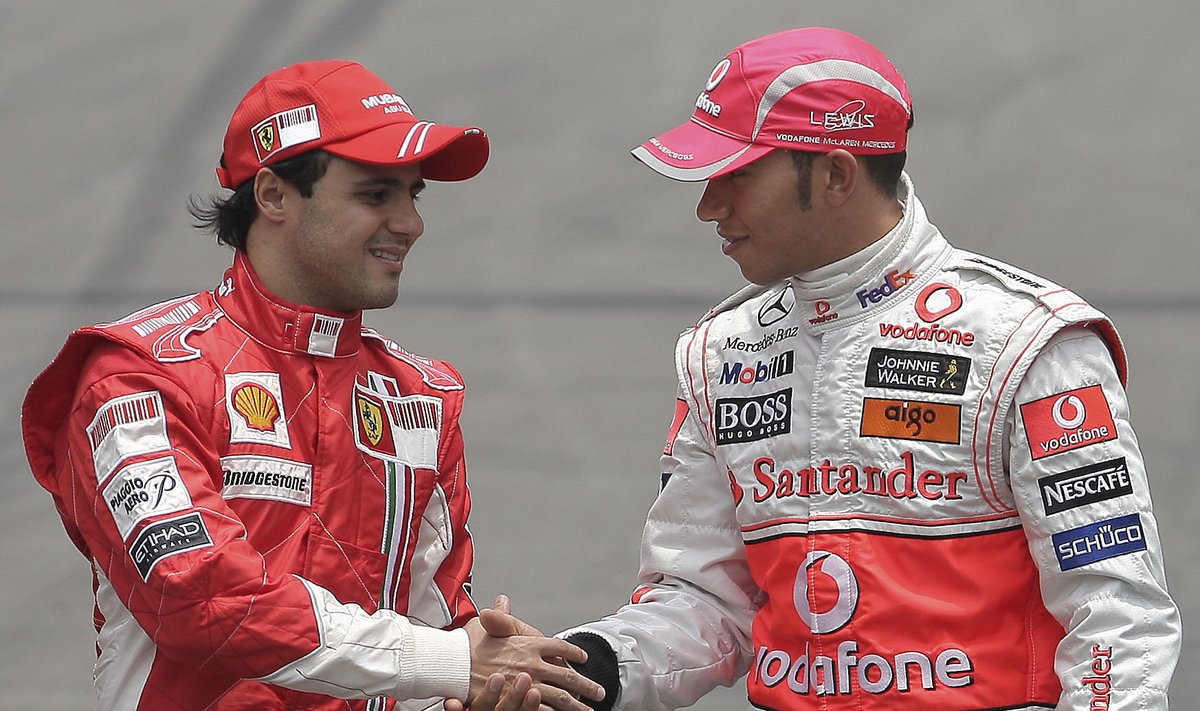 Felipe Massa ir Lewisas Hamiltonas