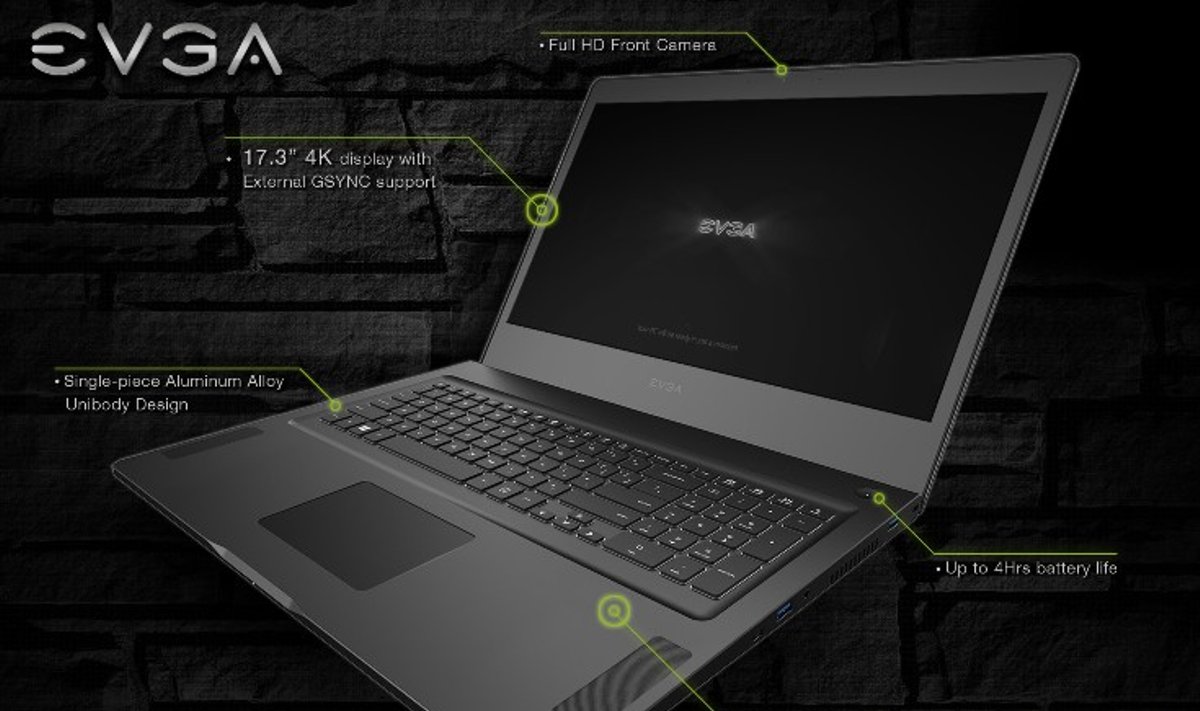 EVGA pristatė savo pirmąjį nešiojamąjį žaidimų kompiuterį „SC17“