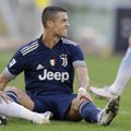 Ronaldo įvartis pergalės negarantavo: „Juventus“ dramatiškai prarado taškus Romoje